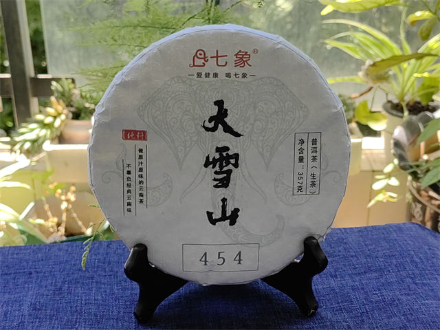 2023年 七象 大雪山454 纯料 普洱茶 生茶 357克