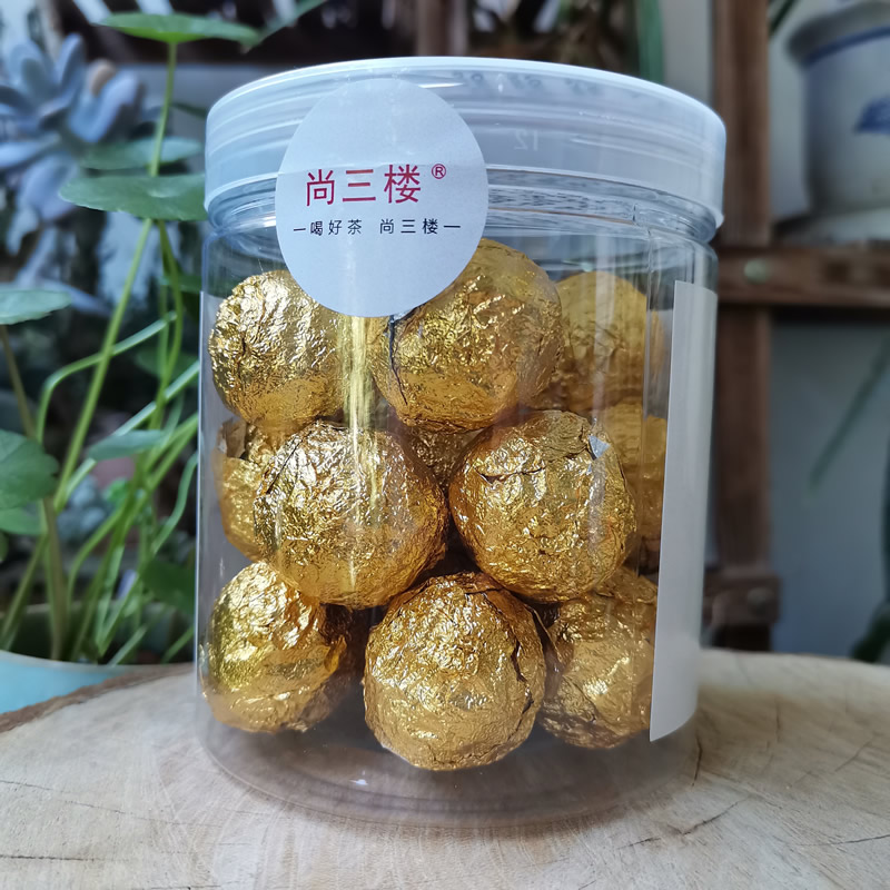2025年尚三楼 赛班章 布朗山古茶龙珠 普洱茶生茶 150克/罐