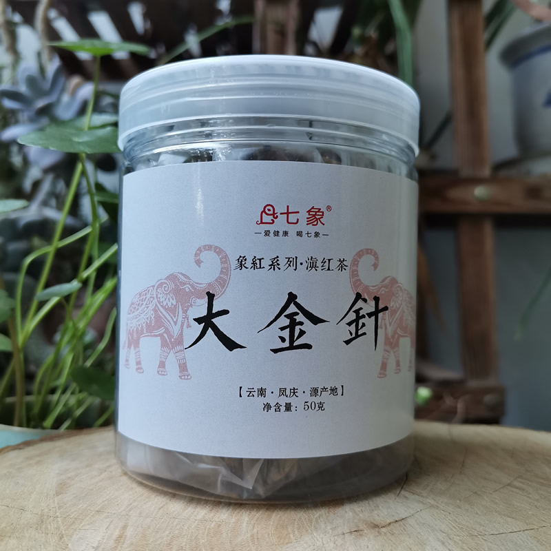 2025年七象茶业 大金针 滇红茶 50克/罐