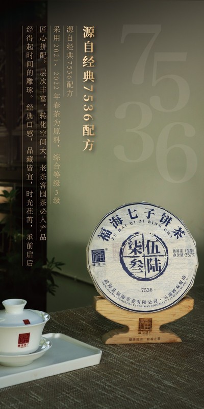 2021年 福海 7536 福海茶厂传统拼配技艺 357克