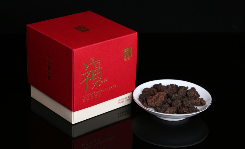 2019年 福海 福果·陈年老茶头 福海茶厂36年传统自然固态发酵技艺 100克