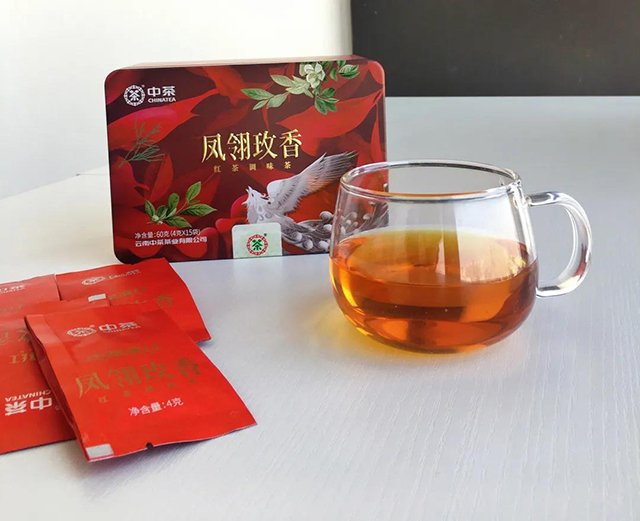 中茶凤翎玫香红茶调味茶