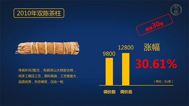 双陈普洱茶2010年双陈茶柱