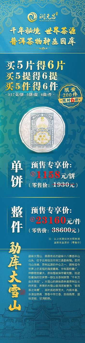 润元昌2022名山名寨普洱茶
