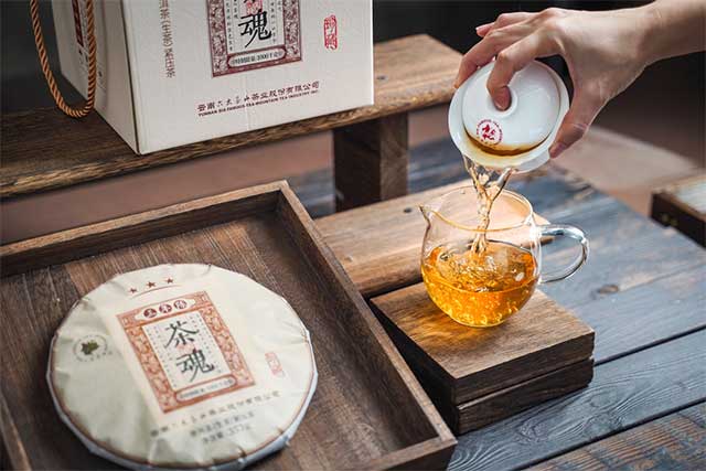 六大茶山茶魂三年陈普洱茶