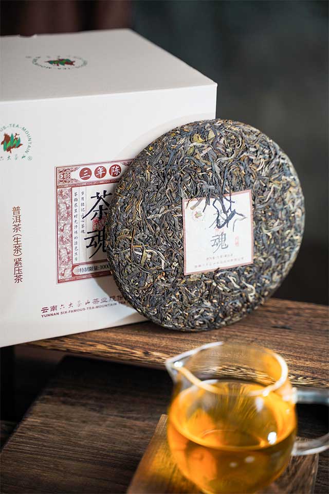 六大茶山茶魂三年陈普洱茶