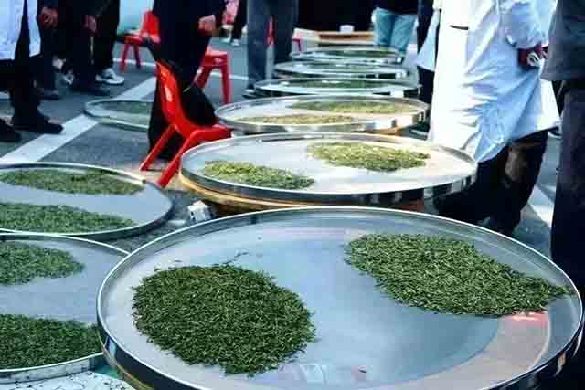安徽潜山第二届天柱剑毫斗茶赛现场