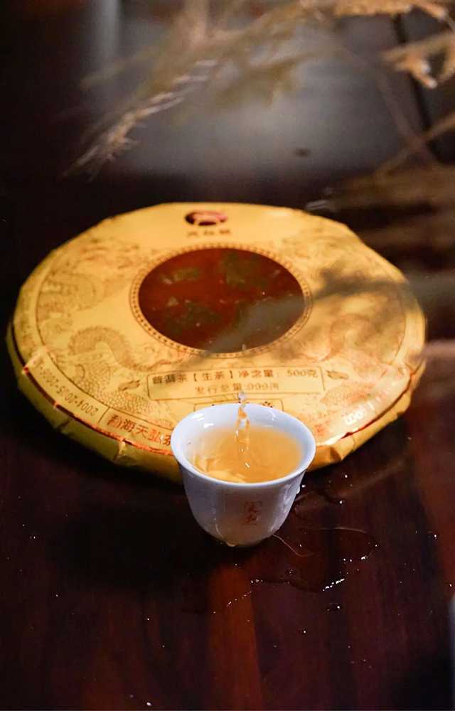 天弘茶业20周年纪念饼龙腾四海普洱茶