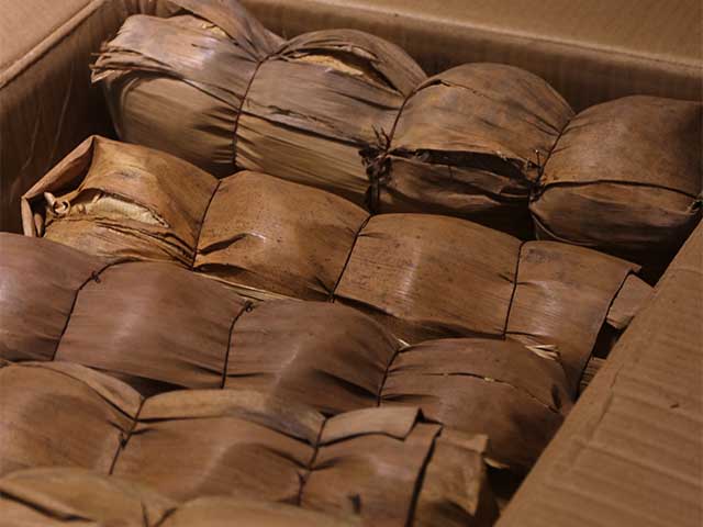 图为私藏茶1999年磨菇沱熟沱