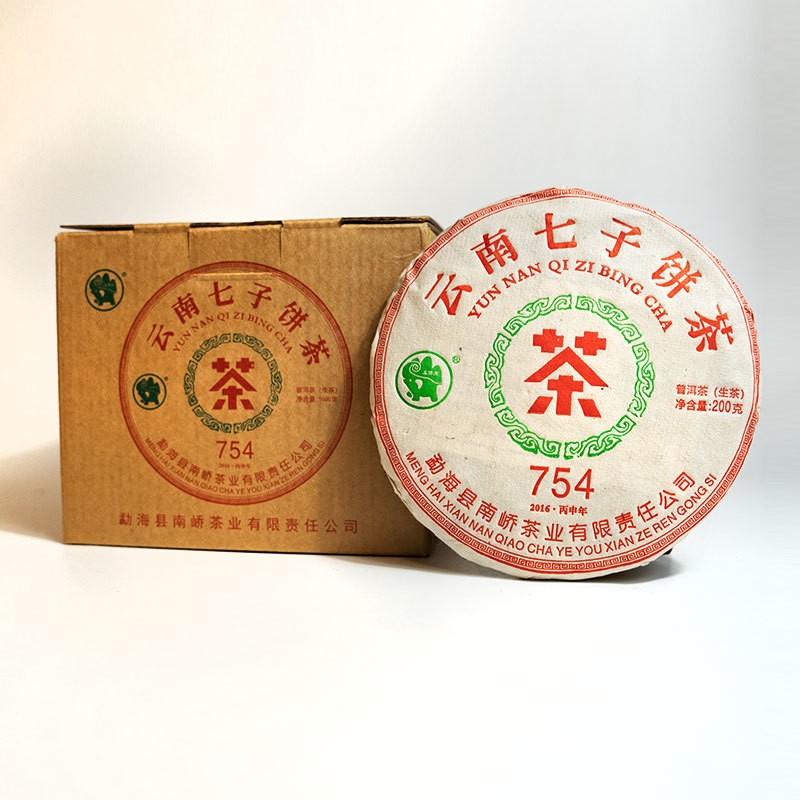 2017年南峤茶厂 754十年陈 生茶 200克
