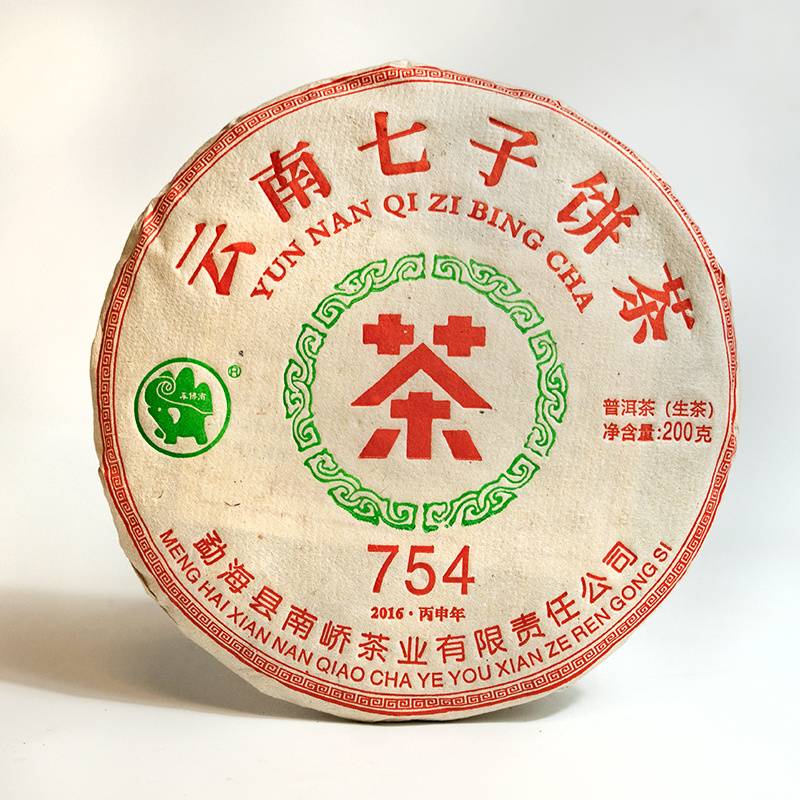 2017年南峤茶厂 754十年陈 生茶 200克