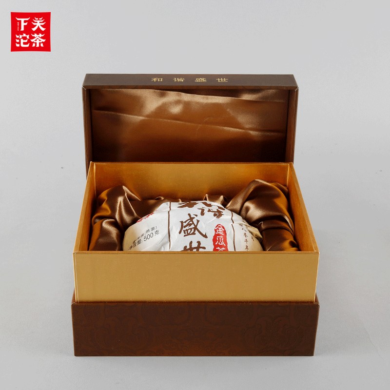 2018年下关沱茶 和谐盛世金瓜茶 熟茶 500克
